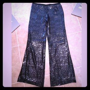 Tory Burch size 4 (a small 4) sequin pants black 2